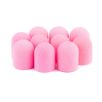 Cappucci per pedicure 7 mm, grana 60, 10 pezzi, Fabric Podo AlleMed, rosa