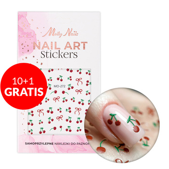 10+1 gratis: Adesivi per unghie 5D autoadesivi a forma di ciliegia MO-272 MollyNails