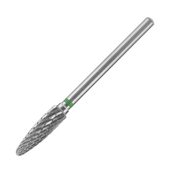 Fresa in carburo con punta conica rotonda verde Staleks Pro Expert 4/14 mm