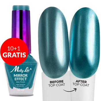10+1 gratis Smalto classico MollyLac Mirror effetto specchio/metallizzato n. 02 10 ml