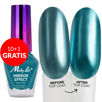 10+1 gratis Smalto classico MollyLac Mirror effetto specchio/metallizzato n. 02 10 ml