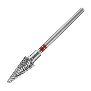 Fresa in carburo con punta conica rossa per mancini Staleks Pro Expert 6/14 mm