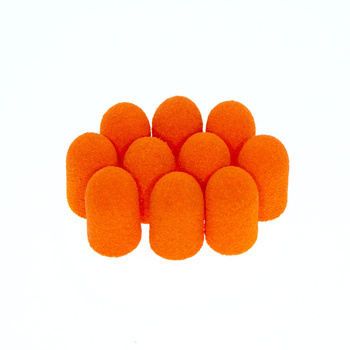 Cappucci per pedicure 7 mm, grana 240, 100 pezzi Fabric Podo AlleMed Arancione Orange