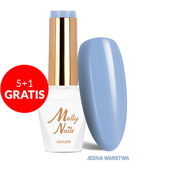 5+1 gratis Smalto ibrido Molly Nails Delicate Woman A Slight Breeze senza HEMA/Di-HEMA 8 g n. 64