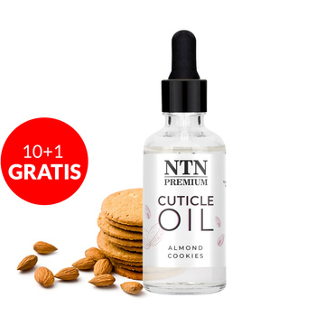 10+1 gratis: Olio per cuticole con contagocce NTN Premium al profumo di Almond Cookies, 50 ml