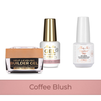Molly Nails PRO MATCH SYSTEM 2+1 Coffee Blush 2 gel modellanti + Doctor Top 15 g