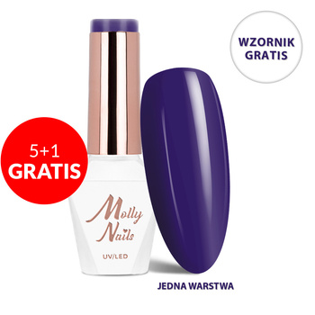 5+1 gratis Smalto ibrido LED/UV Gel Polish The Trend Edit n. 305 Nightfall MollyNails senza HEMA/Di-HEMA 8 g + Campionario GRATIS
