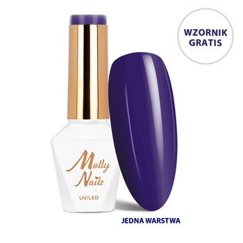 Smalto ibrido LED/UV Gel Polish The Trend Edit n. 305 Nightfall MollyNails senza HEMA/Di-HEMA 8 g + campionario in omaggio