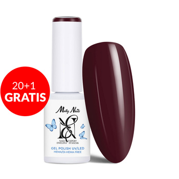 20+1 gratis Smalto ibrido LED/UV Gel Polish Molly Nails by Ewelina Staszak Talizman T12 Granato HEMA/Di-HEMA Free 7 g