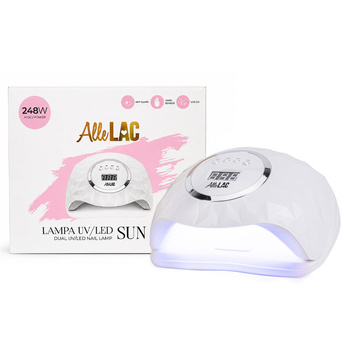 Lampada per unghie dual UV/LED da 248 W AlleLac per smalti ibridi, gel e acrilogel, bianca, modello Y13, cavo lungo 3 m