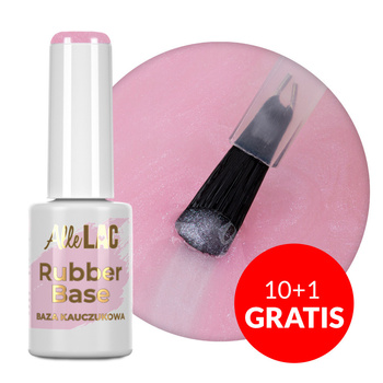 10+1 gratis Base in gomma Rubber Base AlleLac Pink Bling senza HEMA/Di-HEMA 7 g n. 1