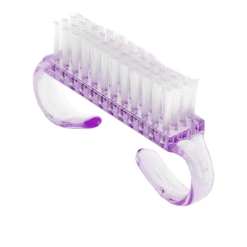 Spazzolino per manicure e polvere piccolo viola