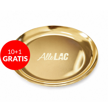 10+1 gratis: vassoio porta-utensili in metallo AlleLac, rotondo, dorato