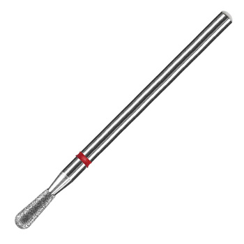 Fresa diamantata a forma di fiammifero, rossa, Staleks PRO Expert 2,3/5 mm