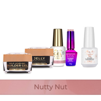 Molly Nails PRO MATCH SYSTEM 4+1 Nutty Nut 3 gel modellanti + base + Doctor Top 15 g
