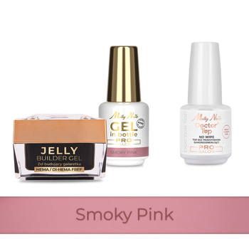 Molly Nails PRO MATCH SYSTEM 2+1 Smoky Pink 2 gel modellanti + Doctor Top 15 g