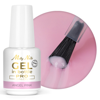 Gel modellante in flacone con pennellino Gel in Bottle Molly Nails Pro Salon Angel Pink senza HEMA/Di-HEMA 15 g