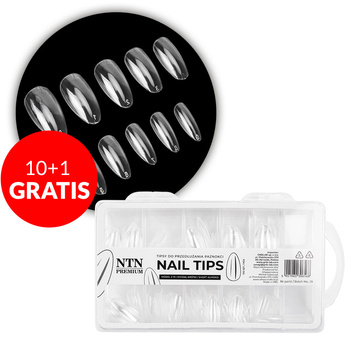 Tips per l'estensione rapida delle unghie Nail Tips NTN Premium a mandorla corte, 100 pezzi