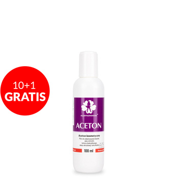 10+1 gratis: acetone cosmetico profumato, liquido per la rimozione di smalti ibridi e acrilici Allepaznokcie 100 ml