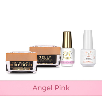 Molly Nails PRO MATCH SYSTEM 3+1 Pink Sorbet: 3 gel modellanti + Doctor Top 15 g