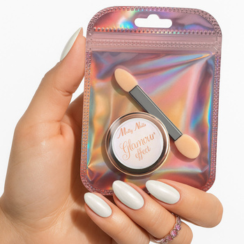 Polvere per unghie Glamour Effect Molly Nails con applicatore n. 1, 1 g