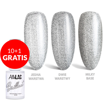 10+1 gratis Smalto ibrido LED/UV Gel Polish n. 144 Brillant Limited Edition AlleLac senza HEMA/Di-HEMA 5 g