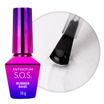 Base in gomma per unghie flessibili, manicure e pedicure, per fissare gli ornamenti S.O.S. Antidotum MollyLac Clear 10 g