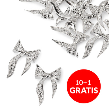 10+1gratis Ozdoby do paznokci kokardki 3D Molly Nails Nr 1 10 szt