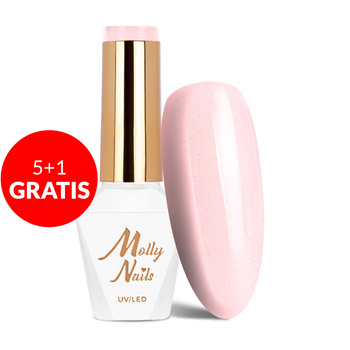 5+1gratis Lakier hybrydowy LED/UV Gel Polish Idylle Nr 424 Madame French Molly Nails HEMA/Di-HEMA Free 8g