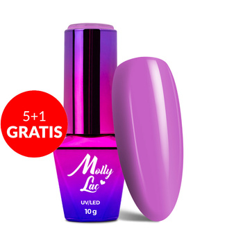 5+1gratis Lakier Hybrydowy MollyLac Cocktails & Drinks Purple Smoothie 10g Nr 17