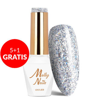 5+1 gratis Molly Nails Crushed Diamonds Exclusive HEMA/Di-HEMA-freier Hybridlack 8 g Nr. 531