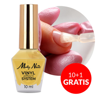 10+1gratis Baza i odżywka 2w1 STEP 1: Base&Care 2in1 Vinyl Effect System MollyNails 10 ml