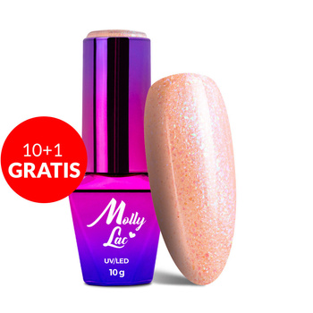 10 + 1 gratis. Esmalte híbrido MollyLac Mermaid Whispers Energising, 10 g, n.º 596
