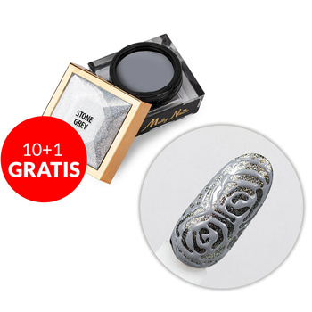 10 + 1 gratuit Creative Flow Color Gel  - Gel NailArt créatif pour créer des motifs fondants et délicats Molly Nails Stone Grey sans HEMA/Di-HEMA 5 g