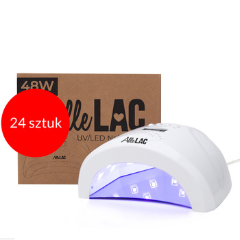 24 Stück AlleLac Dual-UV/LED-Nagellampe 48 W für Hybridlacke, Gele und Acrylgele, weiß, 1S