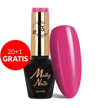 20 + 1 gratis: Molly Nails Juicy Hybridlack von Monika Mielniczuk, HEMA/Di-HEMA-frei, 8 g, Nr. J3