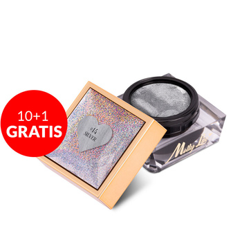 10 + 1 gratis: Pasta para decoraciones Nail Art ProArt Paste MollyLac Silver sin HEMA/Di-HEMA, 5 g