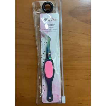 Profesjonalna zaciskarka do tunelu paznokci Molly Nails różowa