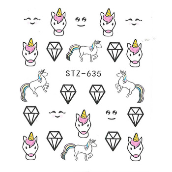 Wassertransfer-Nagelaufkleber „Unicorn“ STZ-635