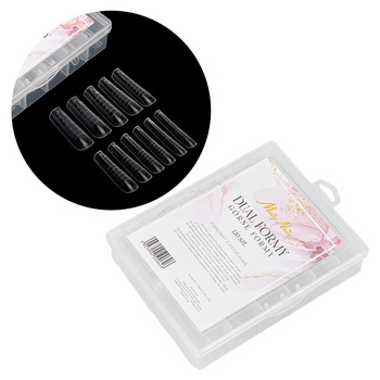 Górne formy dual do budowy paznokci z podziałką Molly Nails kwadrat 120 szt