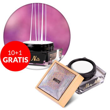 10+1gratis Żel do zdobień Spider Gel MollyNails white biały 5g