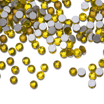 Strass per unghie in vetro SS3 Citrine, circa 50 pezzi.