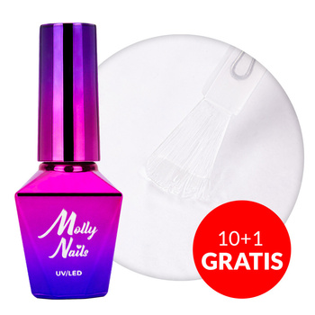 10+1gratis Diamond Top Coat MollyNails top do lakierów klasycznych Clear 10g