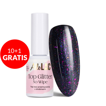 10+1 gratis Top Glitter no wipe AlleLac Glow senza HEMA/Di-HEMA 7 g