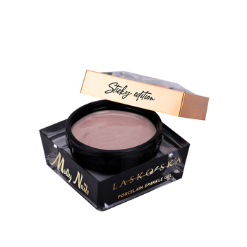 Żel budujący do paznokci Porcelain Sparkle Gel Sticky Edition Laskovska Dirty Pink Molly Nails 15g