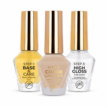 MollyNails Vinyl Effect System 3-STEP Essentials Set – Latte