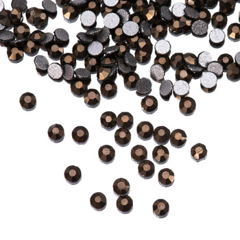 SS3 Jet Hematite glass nail rhinestones, approx. 1440 pcs per pack