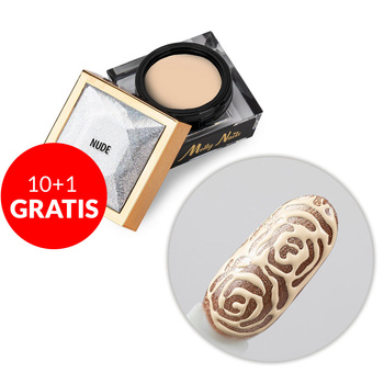 10 + 1 gratuit Creative Flow Color Gel  - Gel créatif pour NailArt permettant de réaliser des motifs fondants et délicats Molly Nails Nude, sans HEMA/Di-HEMA, 5 g