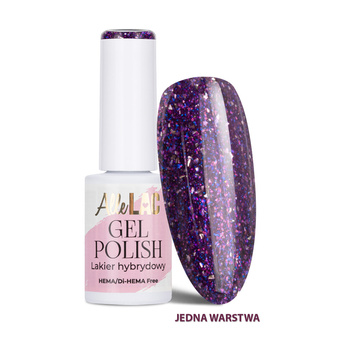 Esmalte híbrido LED/UV Gel Polish Purples P6 Glitter AlleLac sin HEMA ni Di-HEMA, 6 g