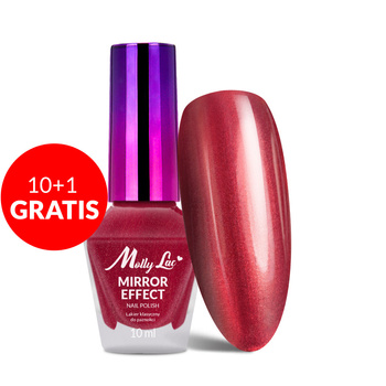 10+1gratis Lakier klasyczny MollyLac Mirror efekt lustrzany/metaliczny Nr 10 10 ml
